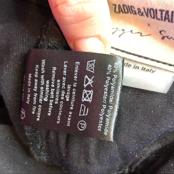 Zadig & Voltaire x Jagger Snow David Frayed Jeans Black Sz 26 - Picture 8 of 14